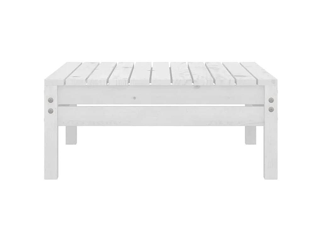 4-tlg. Garten-Lounge-Set Massivholz Kiefer Weiß