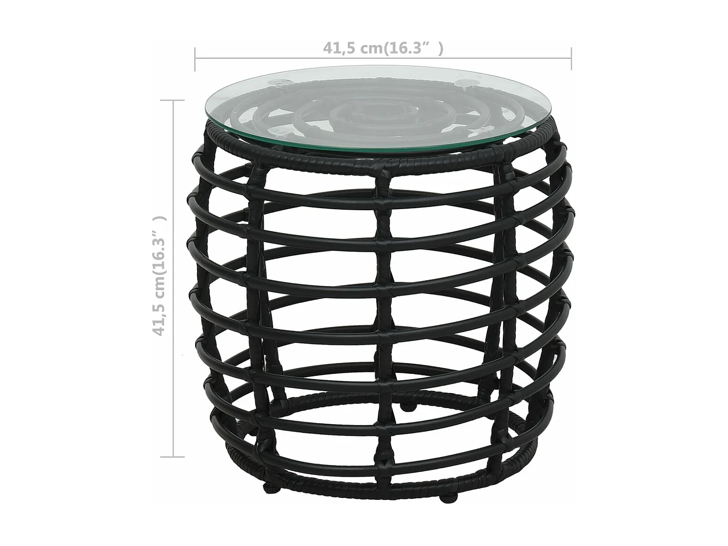 3-tlg. Bistro-Set Poly Rattan Schwarz