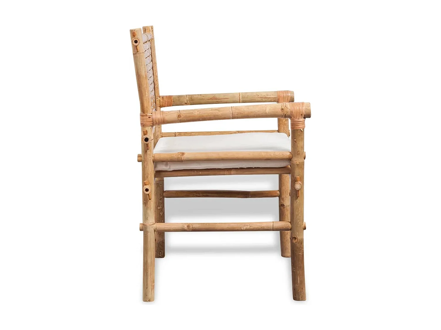 Mobilier de bistro 3 pcs avec coussins Bambou