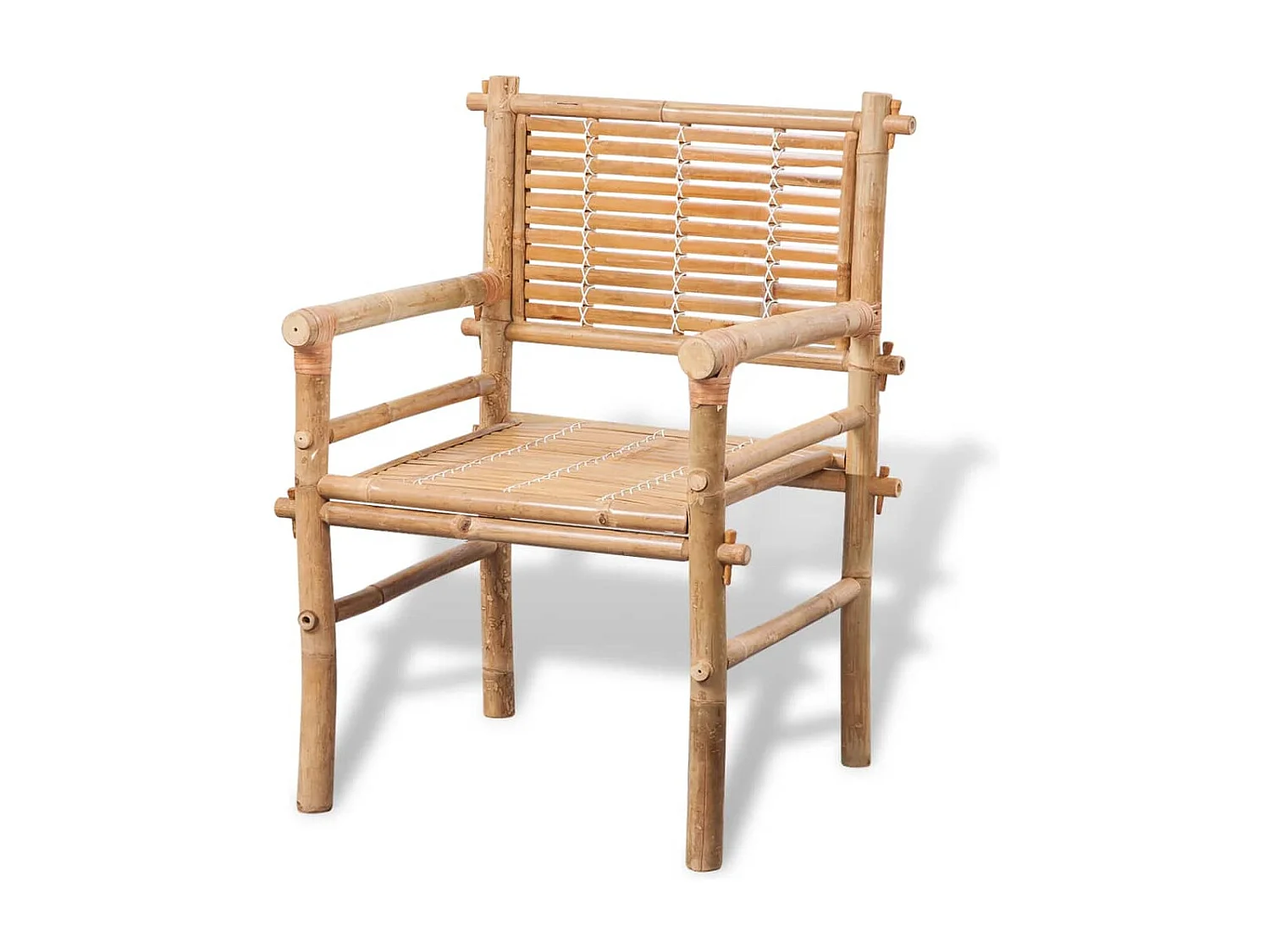 Mobilier de bistro 3 pcs avec coussins Bambou