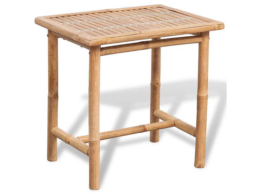 Mobilier de bistro 3 pcs avec coussins Bambou