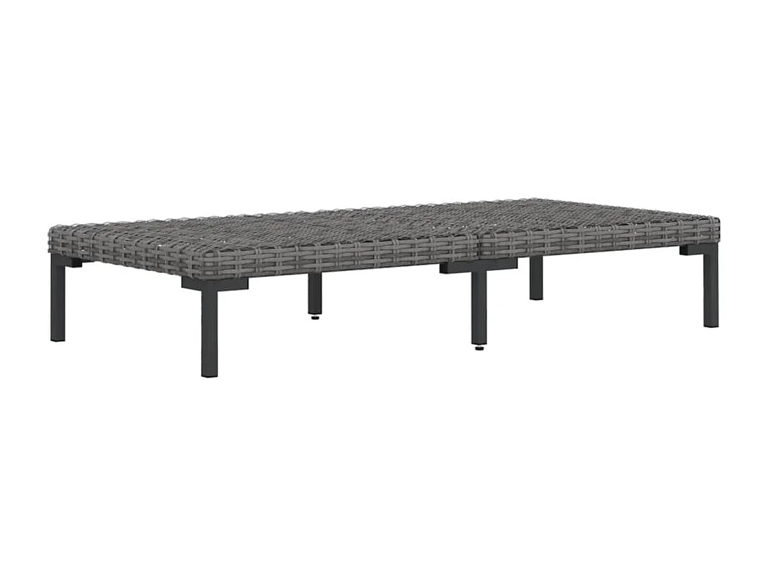 Set muebles jardín 9 pzas y cojines ratán sintético gris oscuro