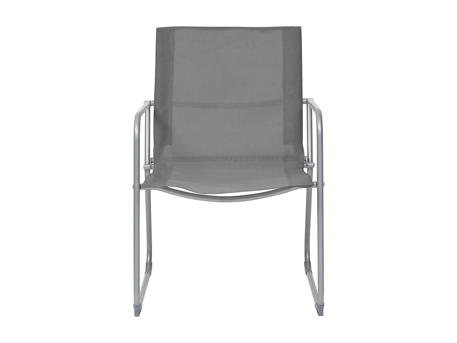 Salon de jardin 4 pcs Tissu et acier Gris