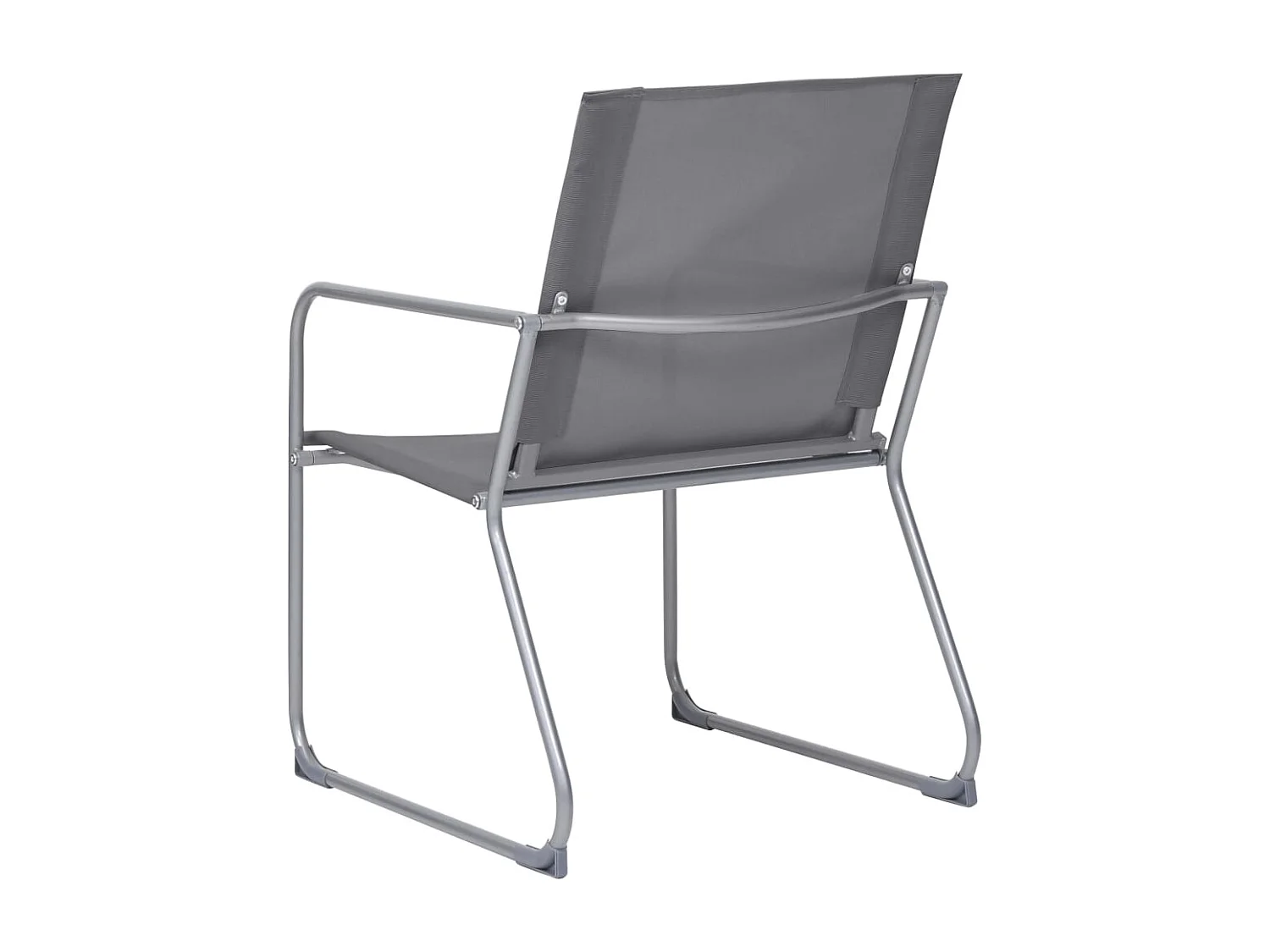 Salon de jardin 4 pcs Tissu et acier Gris