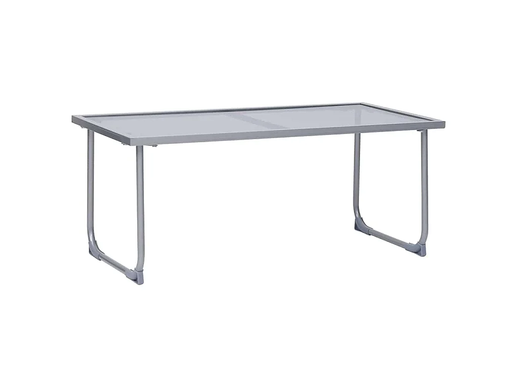 Salon de jardin 4 pcs Tissu et acier Gris