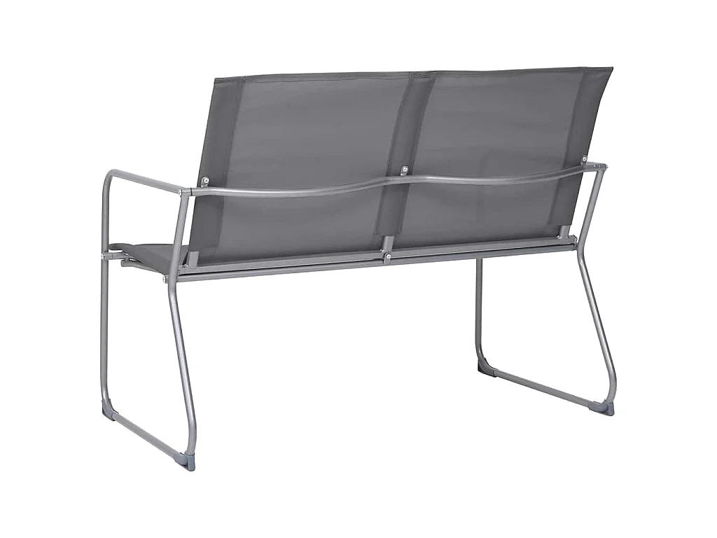 Salon de jardin 4 pcs Tissu et acier Gris