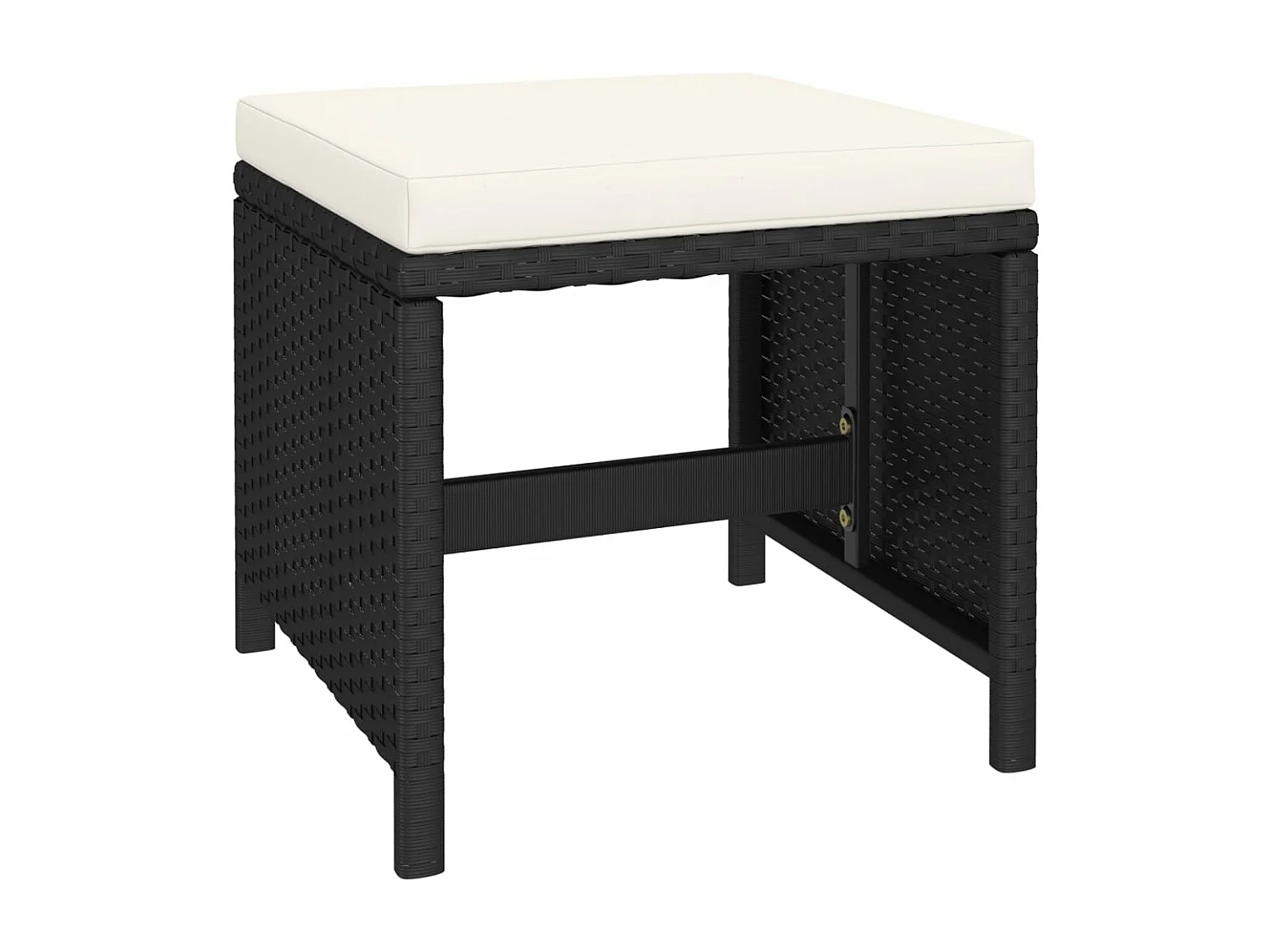 Salon de jardin 6 pcs avec coussins Résine tressée Noir