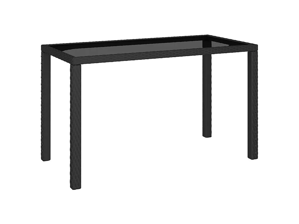 Set da Pranzo per Esterni 6 pz con Cuscini in Polyrattan Nero