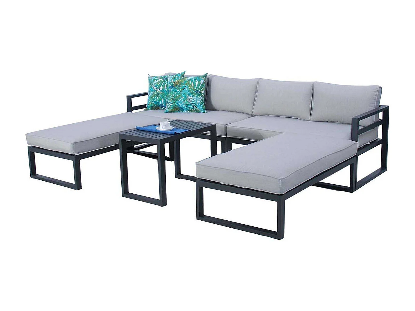 Salon de jardin en aluminium 8 personnes Waigeo