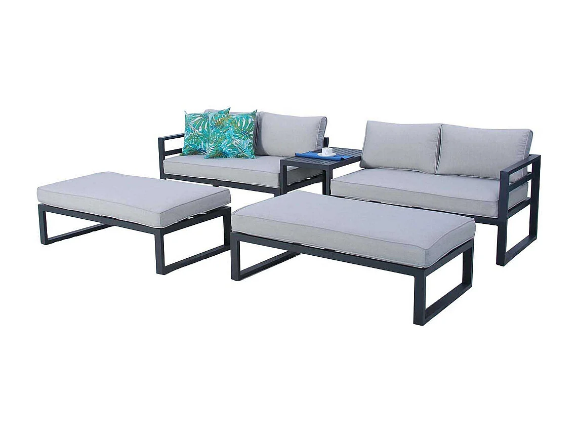 Salon de jardin en aluminium 8 personnes Waigeo