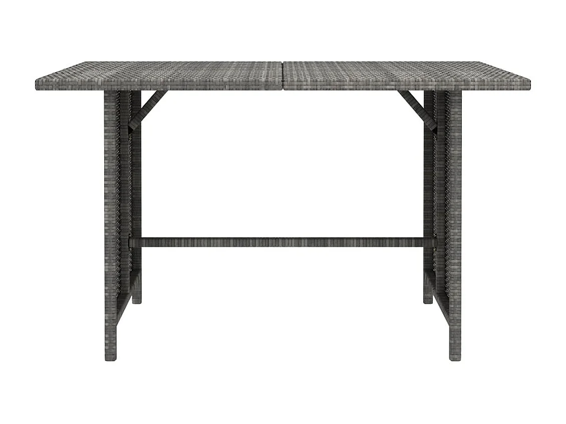 Set de muebles de jardín 10 pzas y cojines ratán sintético gris