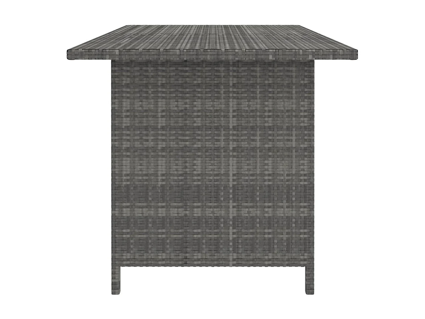 Set de muebles de jardín 10 pzas y cojines ratán sintético gris