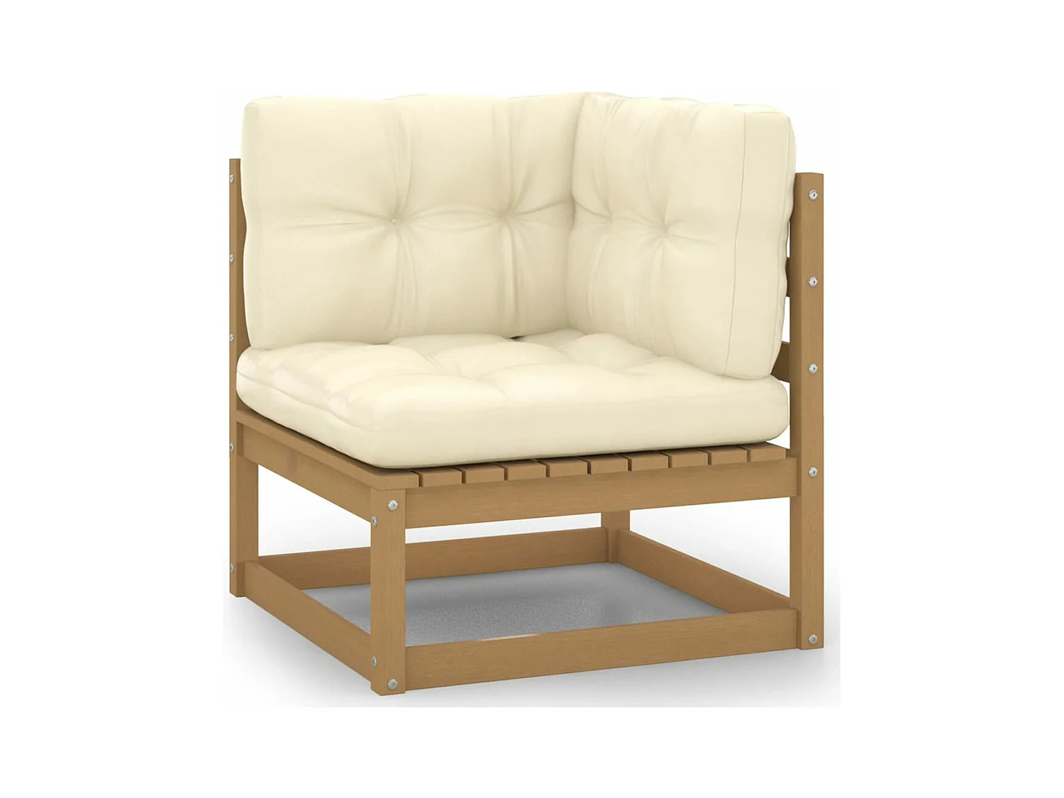 Set Salotto Giardino e Cuscini 12 pz Legno Massello Pino Ambra