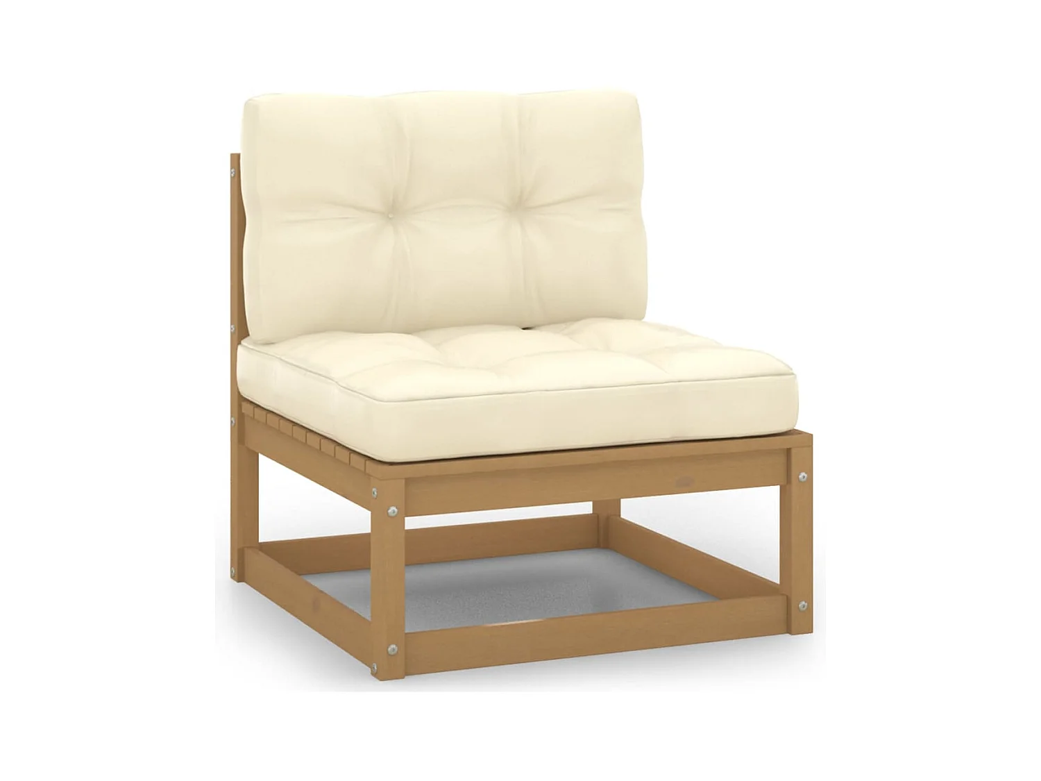 Set Salotto Giardino e Cuscini 12 pz Legno Massello Pino Ambra
