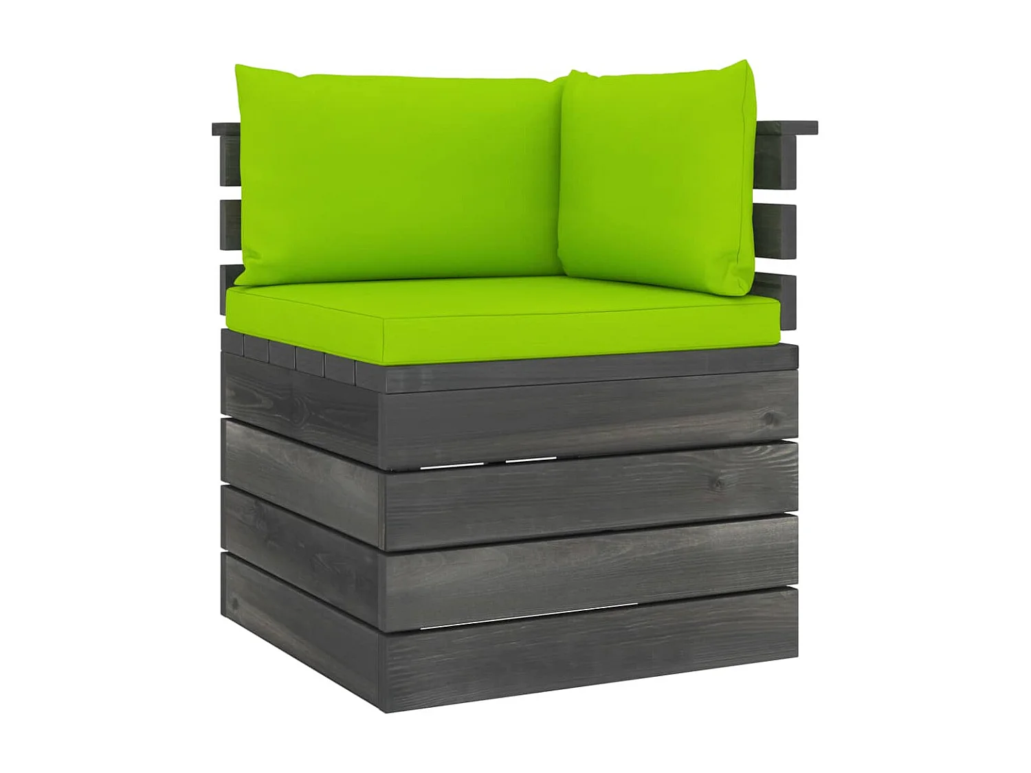 Salon palette de jardin 5 pcs avec coussins Bois de pin massif