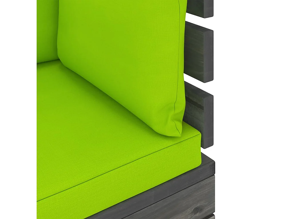 Salon palette de jardin 5 pcs avec coussins Bois de pin massif