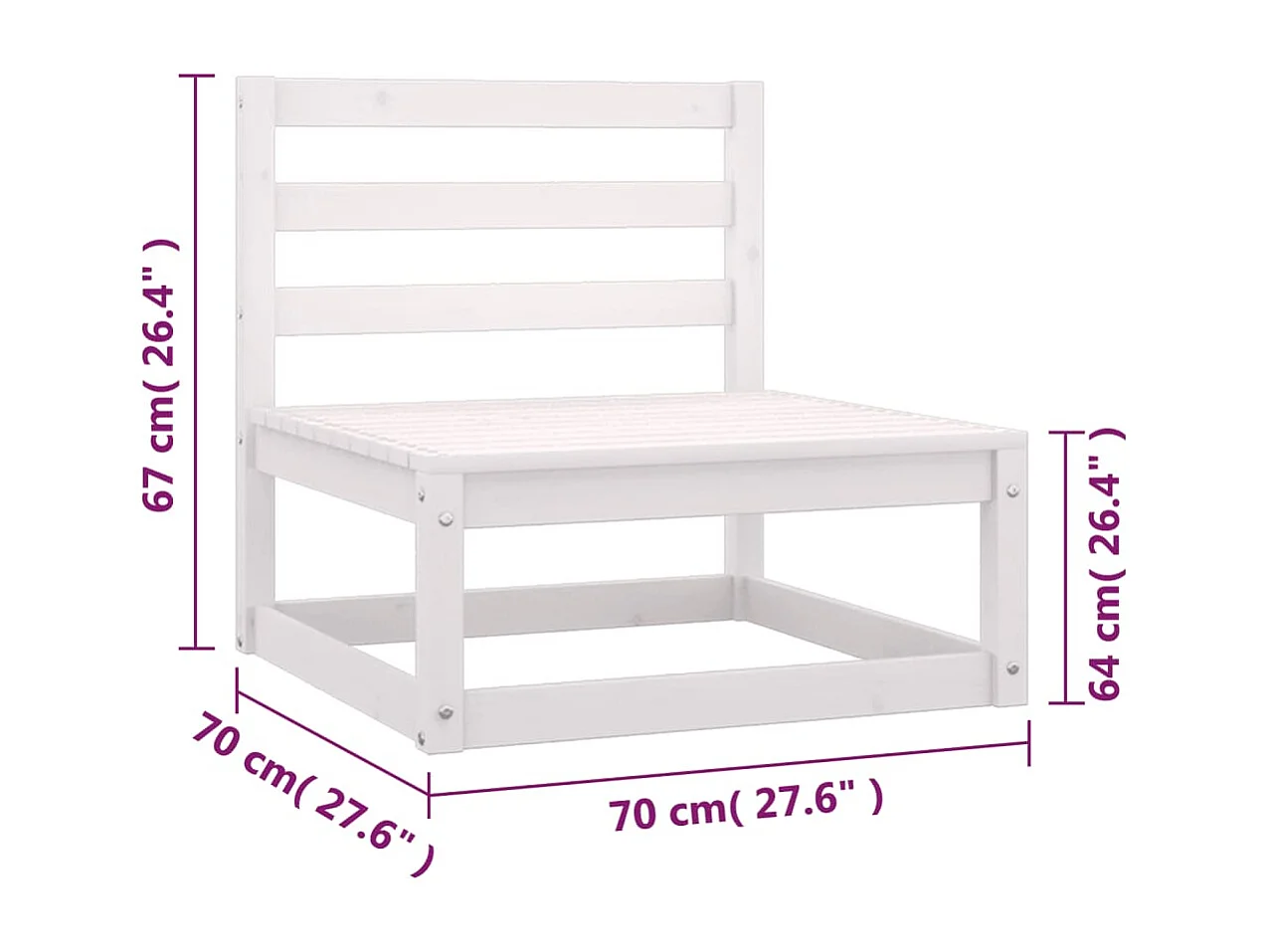 8-tlg. Garten-Lounge-Set mit Kissen Massivholz Kiefer