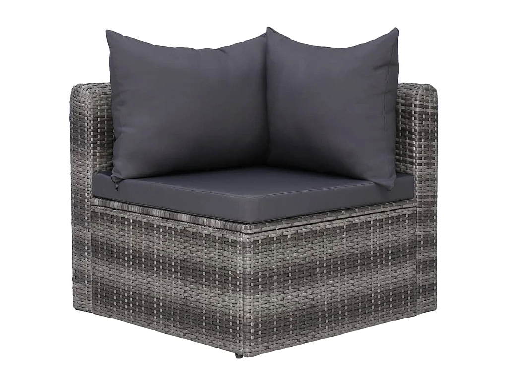 Salon de jardin 7 pcs et coussins et oreillers Résine tressée