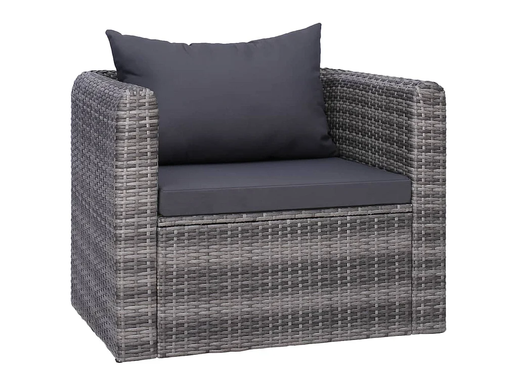 Salon de jardin 7 pcs et coussins et oreillers Résine tressée