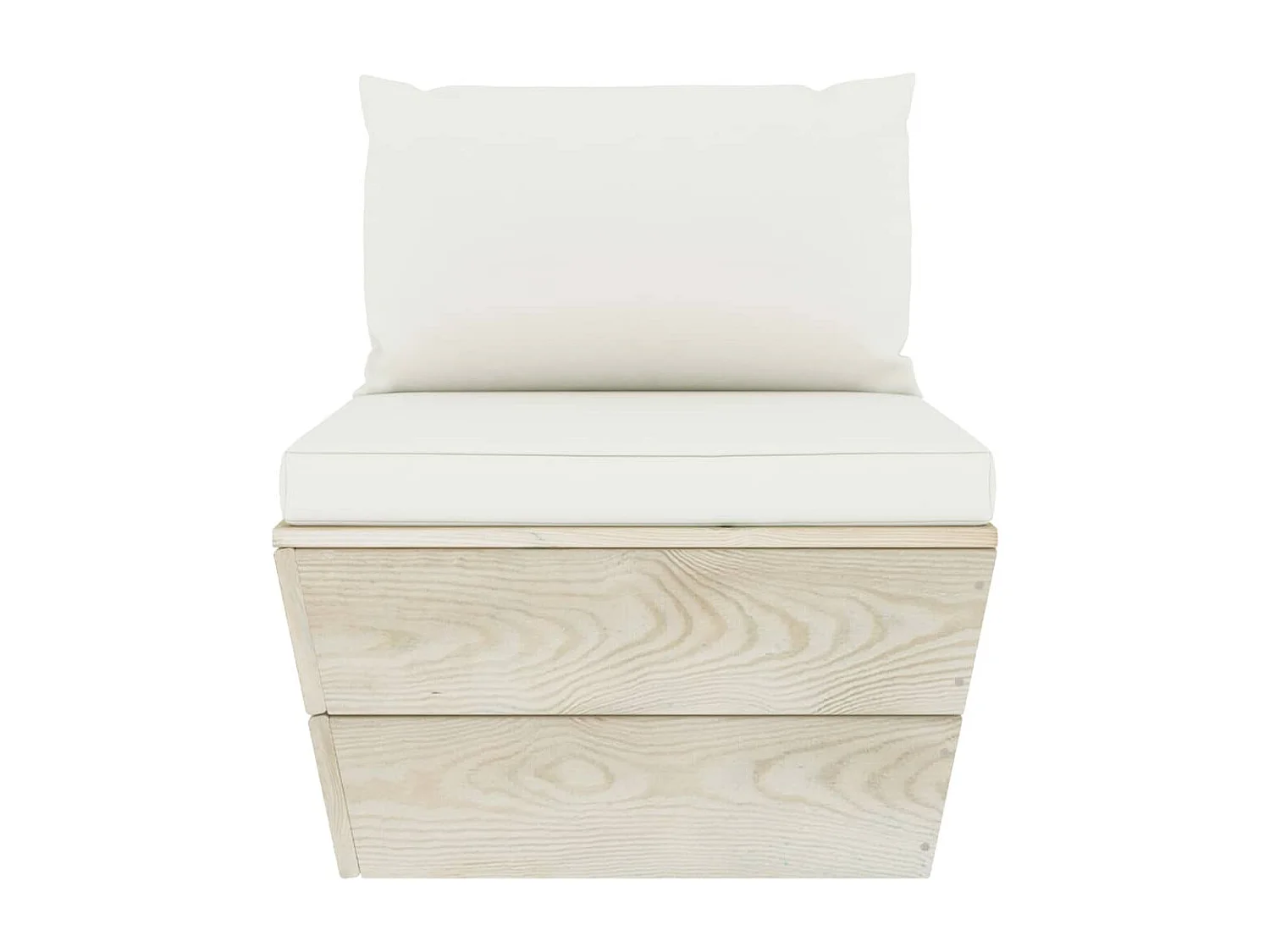 Set Divani da Giardino su Pallet 5 pz con Cuscini Legno Abete