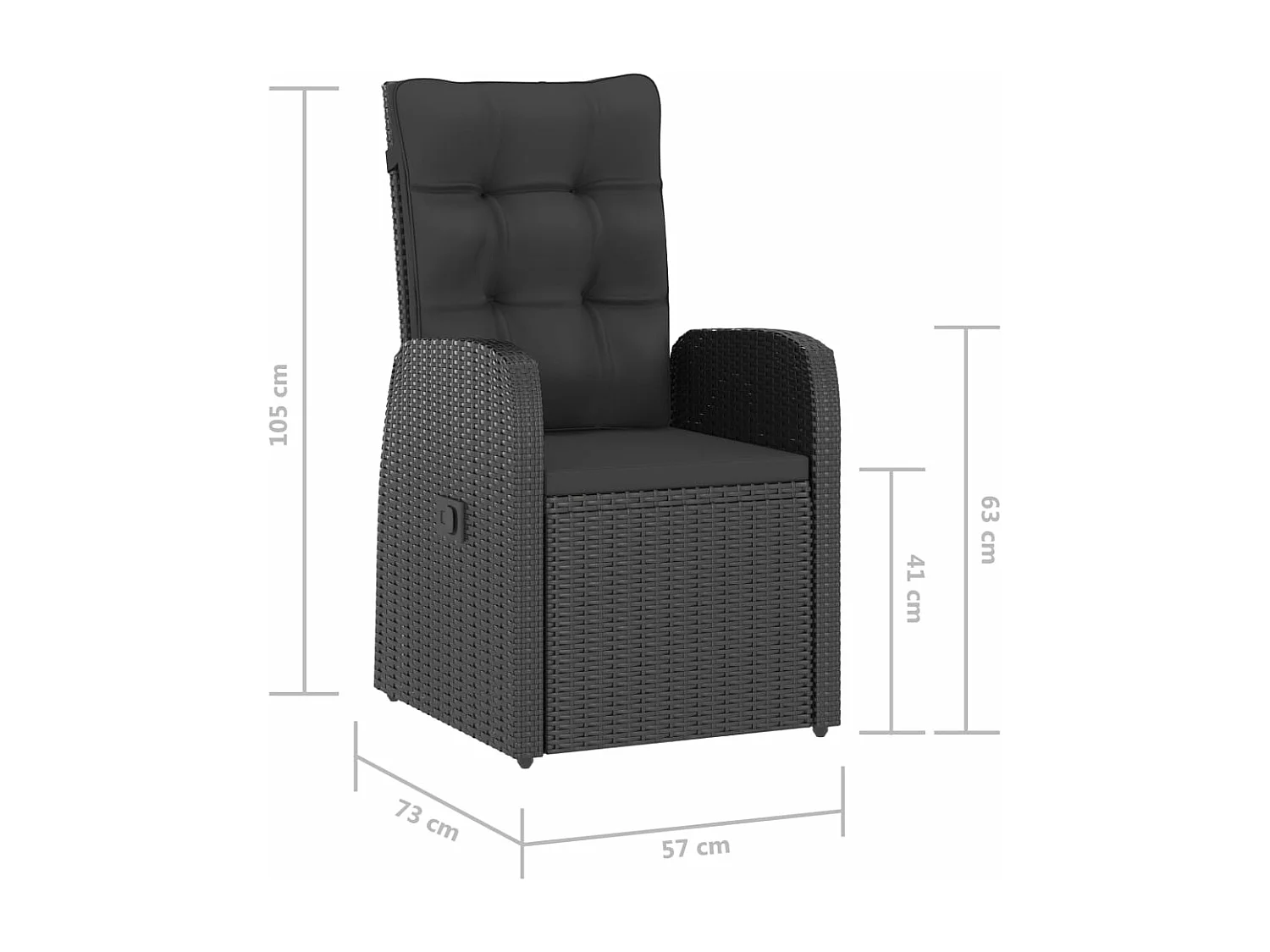 9-delige Tuinset met kussens poly rattan zwart