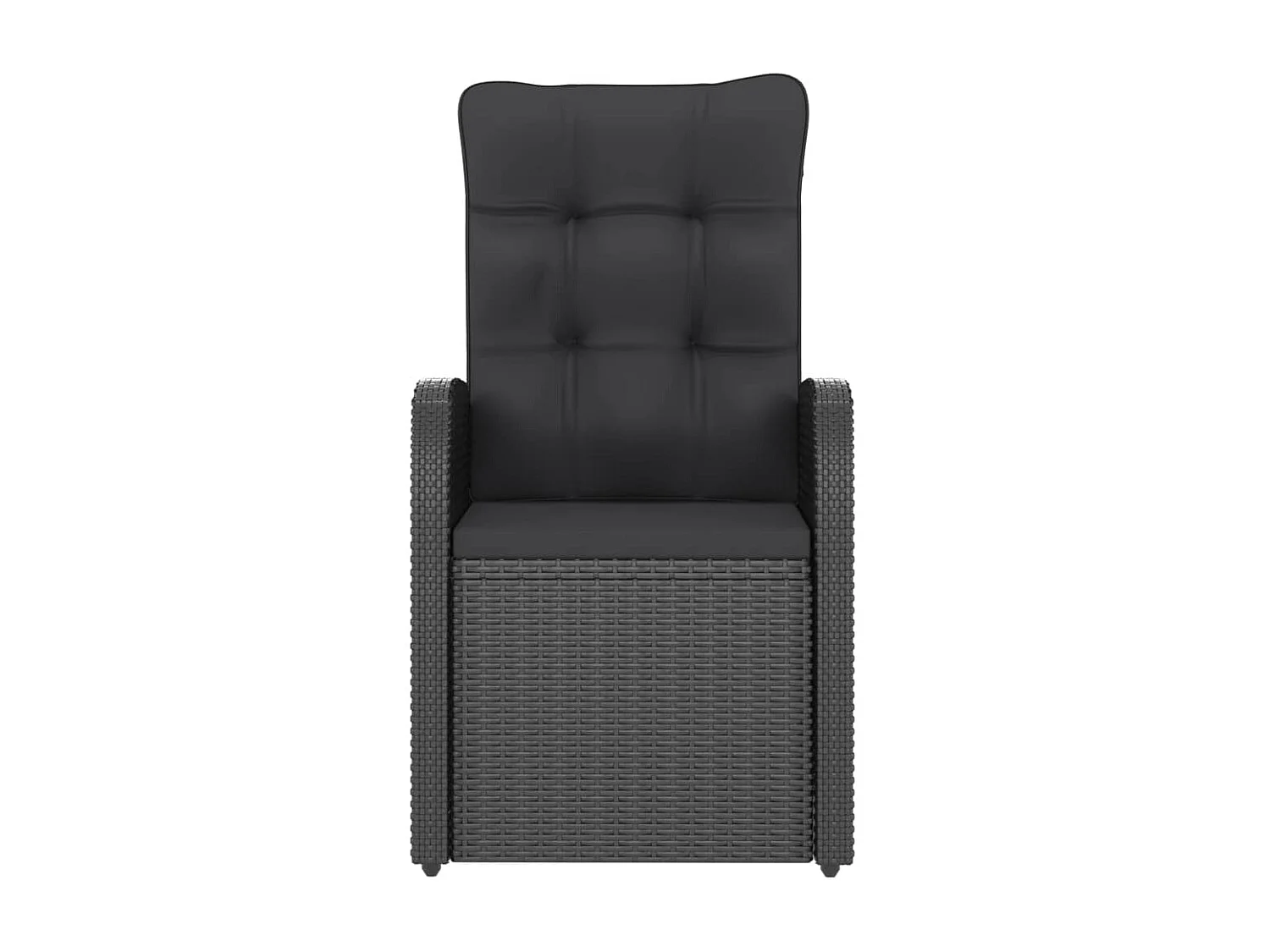 9-delige Tuinset met kussens poly rattan zwart