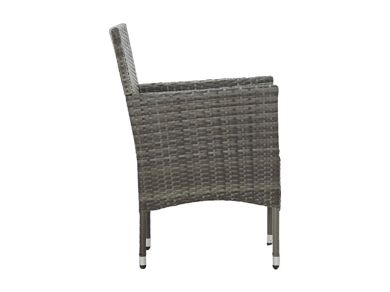 11-delige Tuinset poly rattan grijs