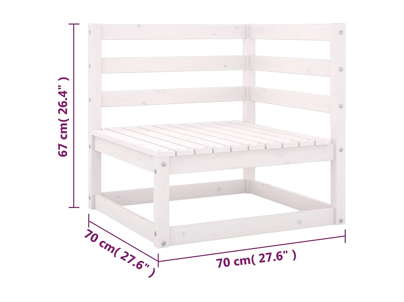 8 pcs conjunto lounge de jardim c/ almofadões pinho maciço