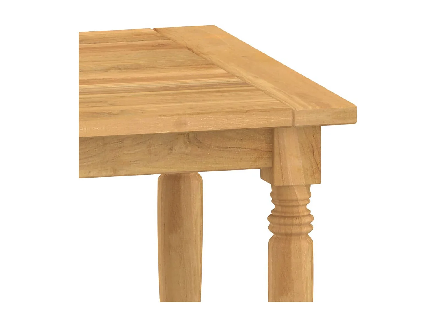 4-tlg. Garten-Lounge-Set mit Kissen Massivholz Teak