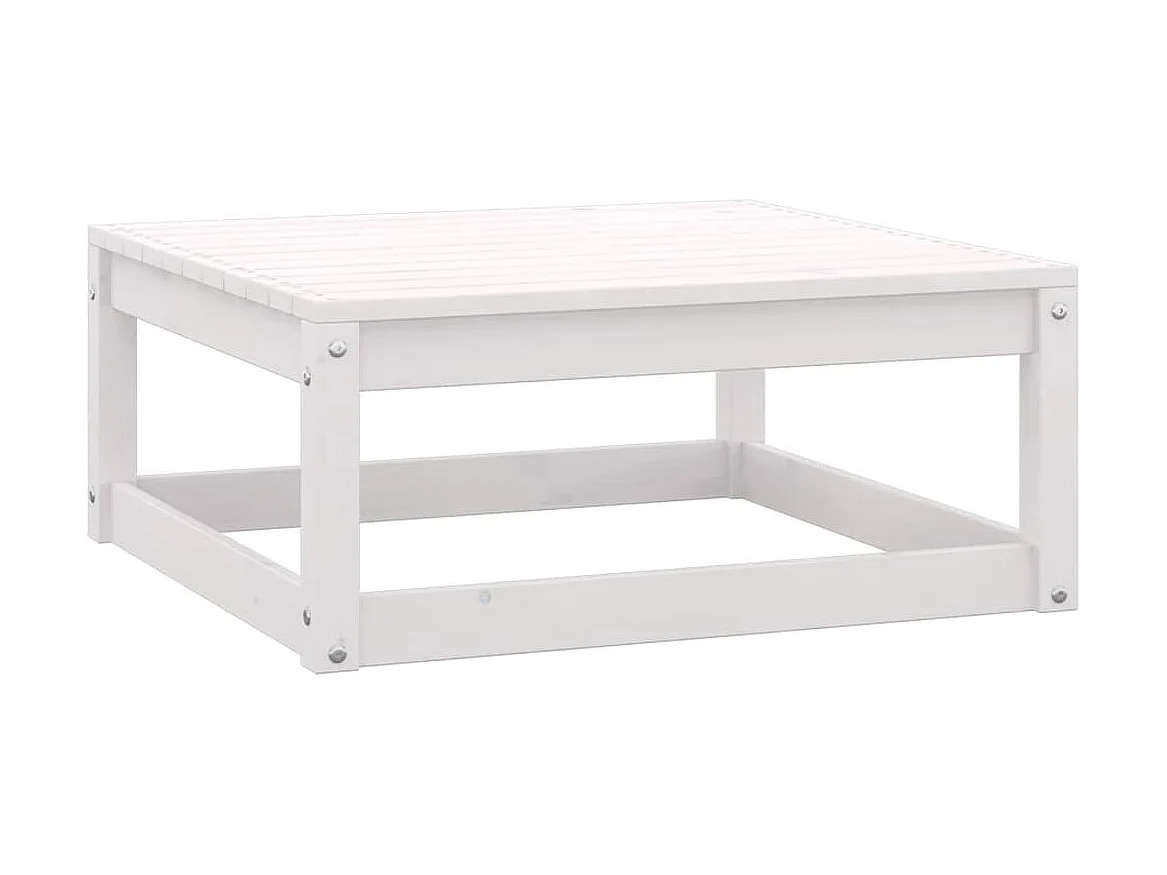 8-tlg. Garten-Lounge-Set mit Kissen Weiß Massivholz Kiefer