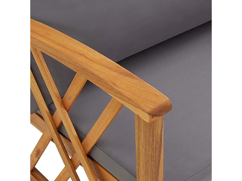 Salon de jardin 4 pcs avec coussins Bois d'acacia solide