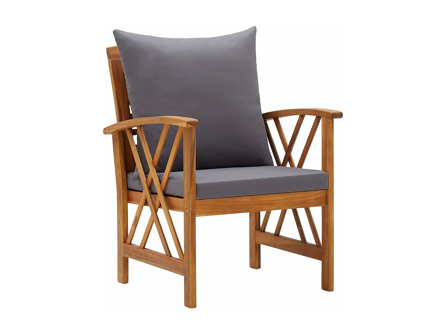 Set Divani da Giardino 4 pz con Cuscini in Massello di Acacia