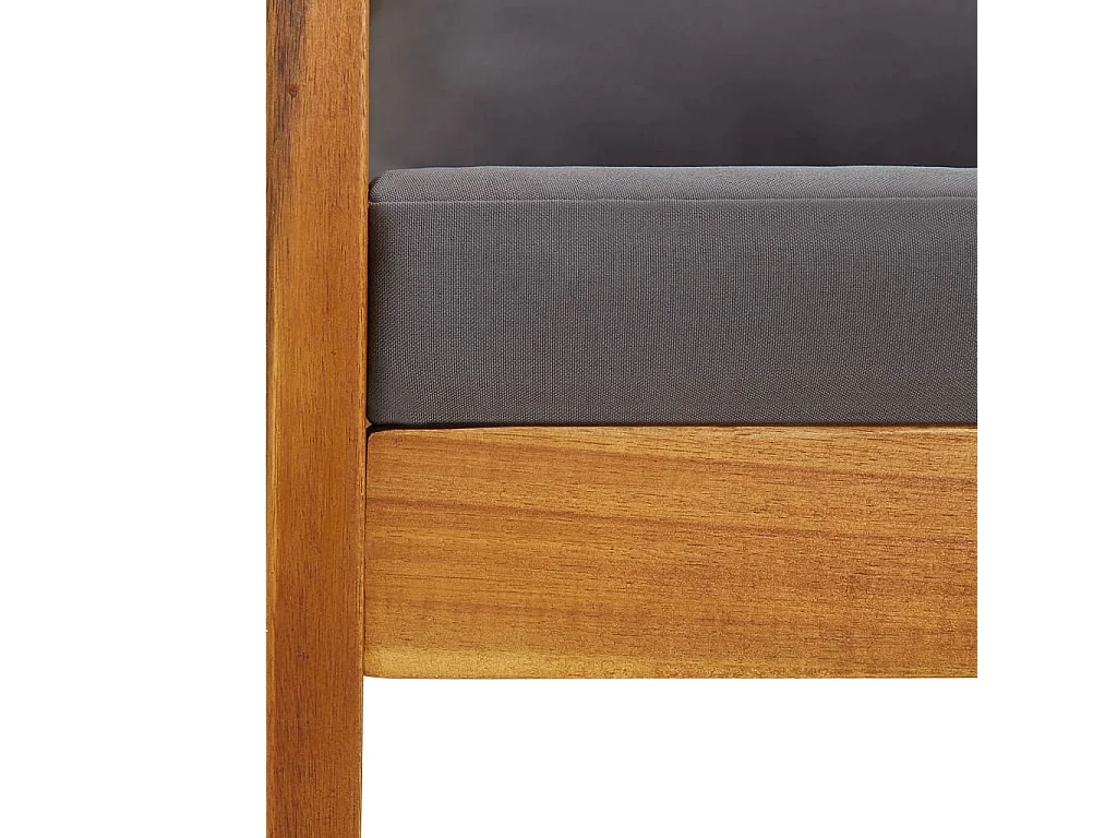 Set Divani da Giardino 4 pz con Cuscini in Massello di Acacia