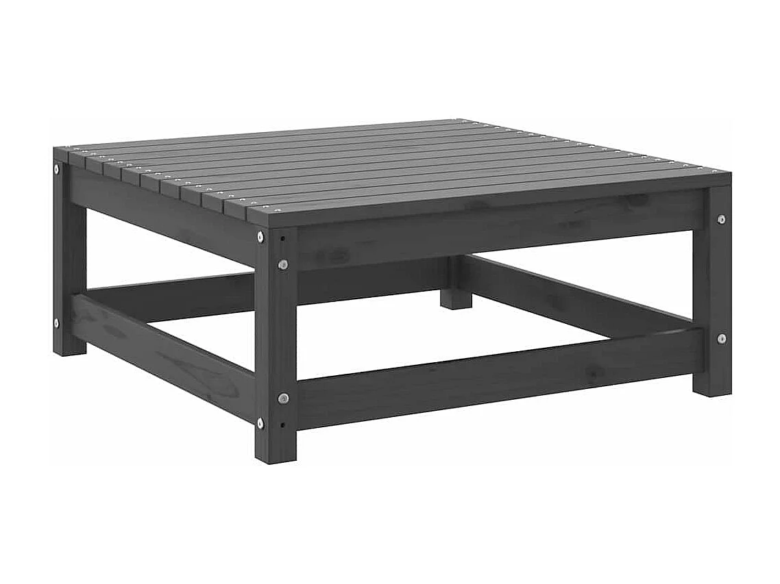 2 pcs conjunto lounge de jardim pinho maciço cinzento