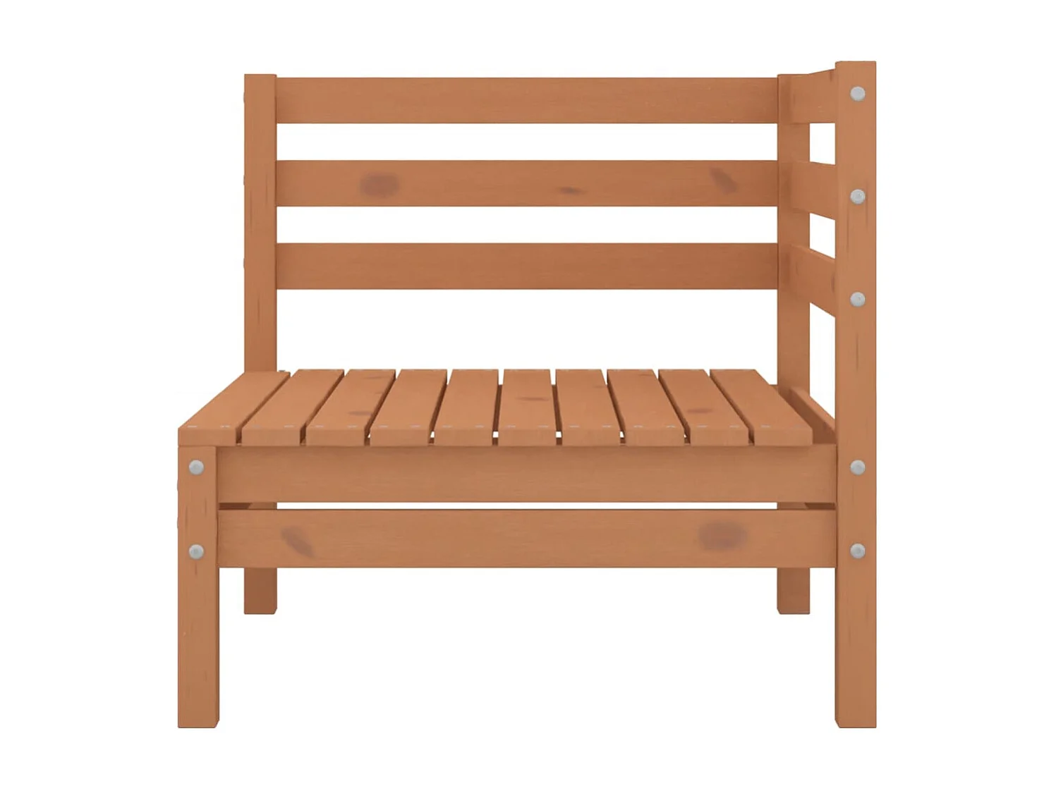 Salon de jardin 8 pcs Marron miel Bois de pin massif