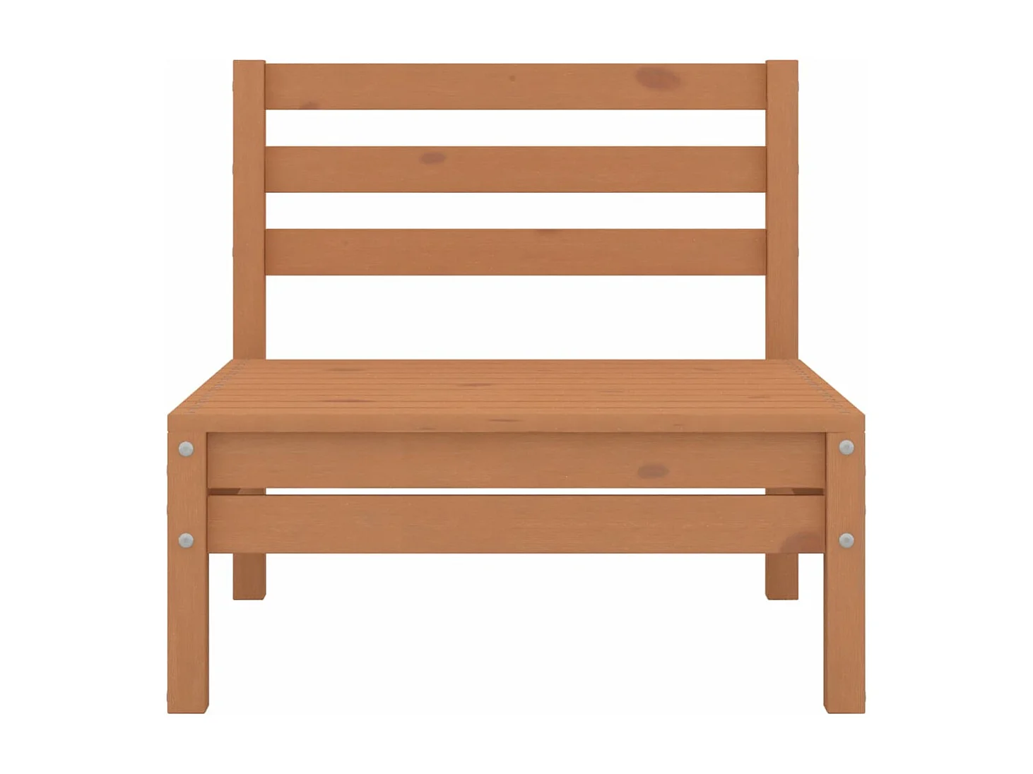 Salon de jardin 8 pcs Marron miel Bois de pin massif