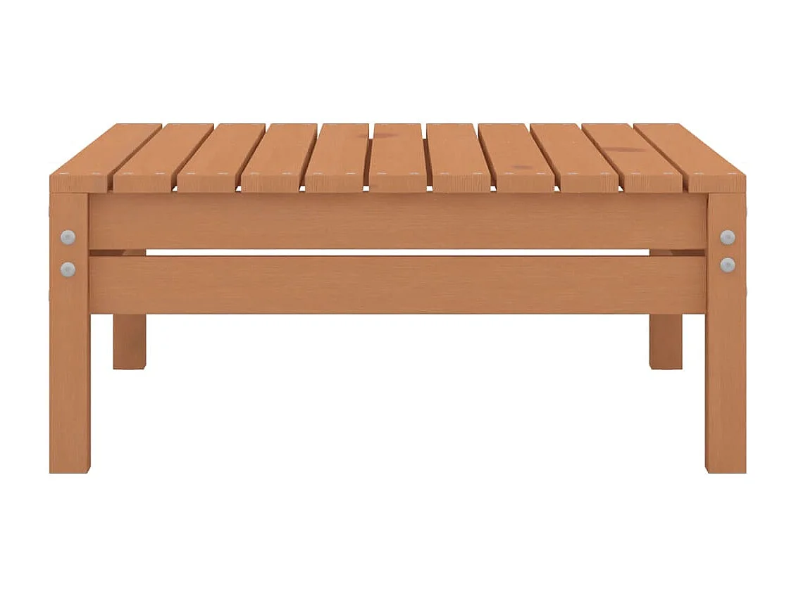 Salon de jardin 8 pcs Marron miel Bois de pin massif