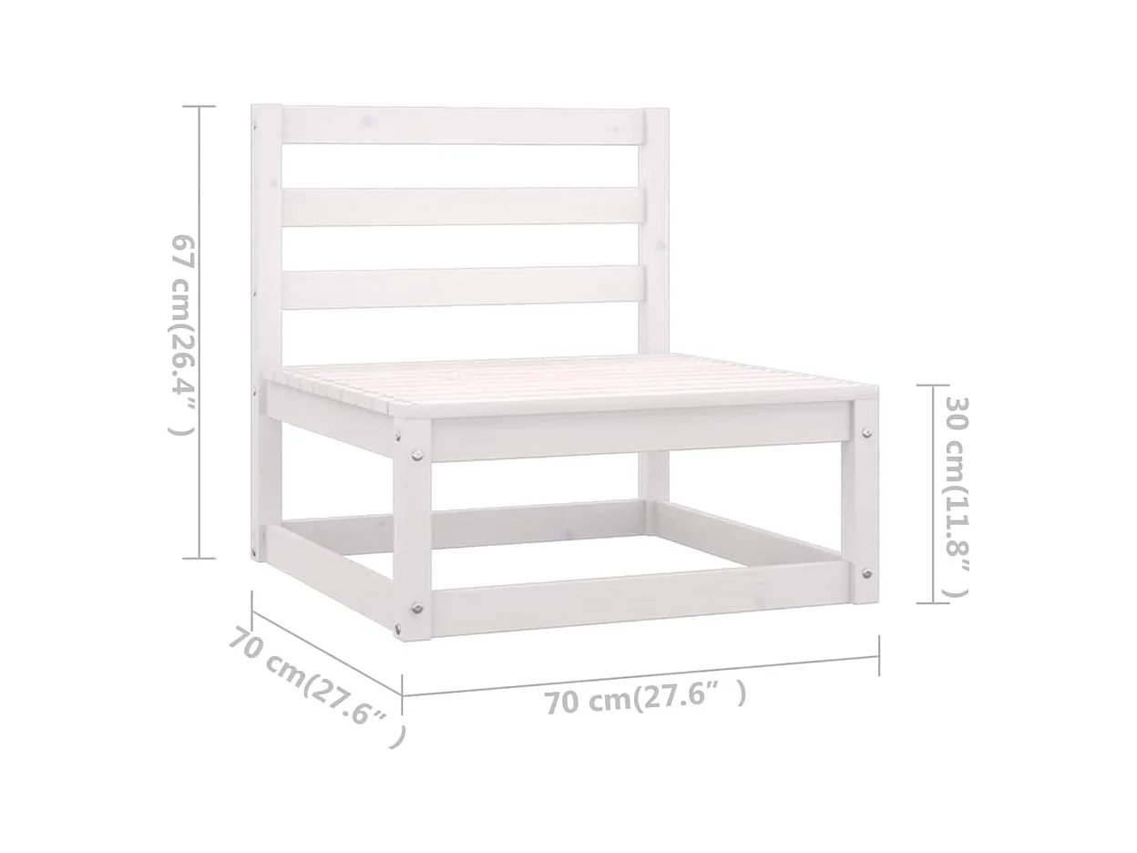 5-delige Loungeset met kussens massief grenenhout