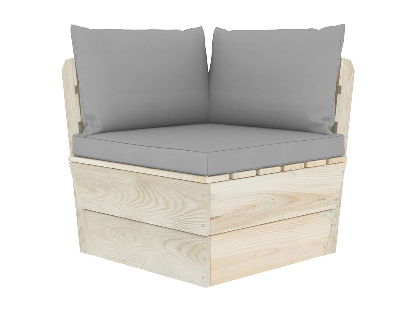 Set Divani da Giardino su Pallet 5 pz con Cuscini Legno Abete