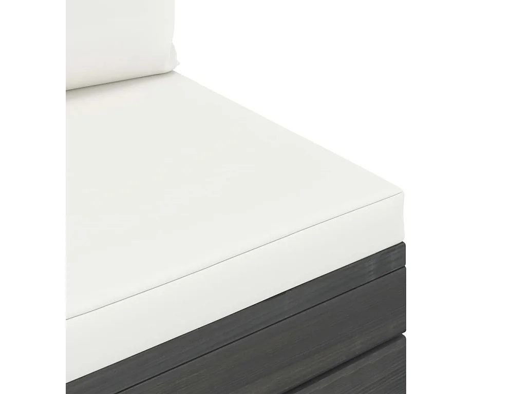 7-delige Loungeset met kussens pallet massief grenenhout