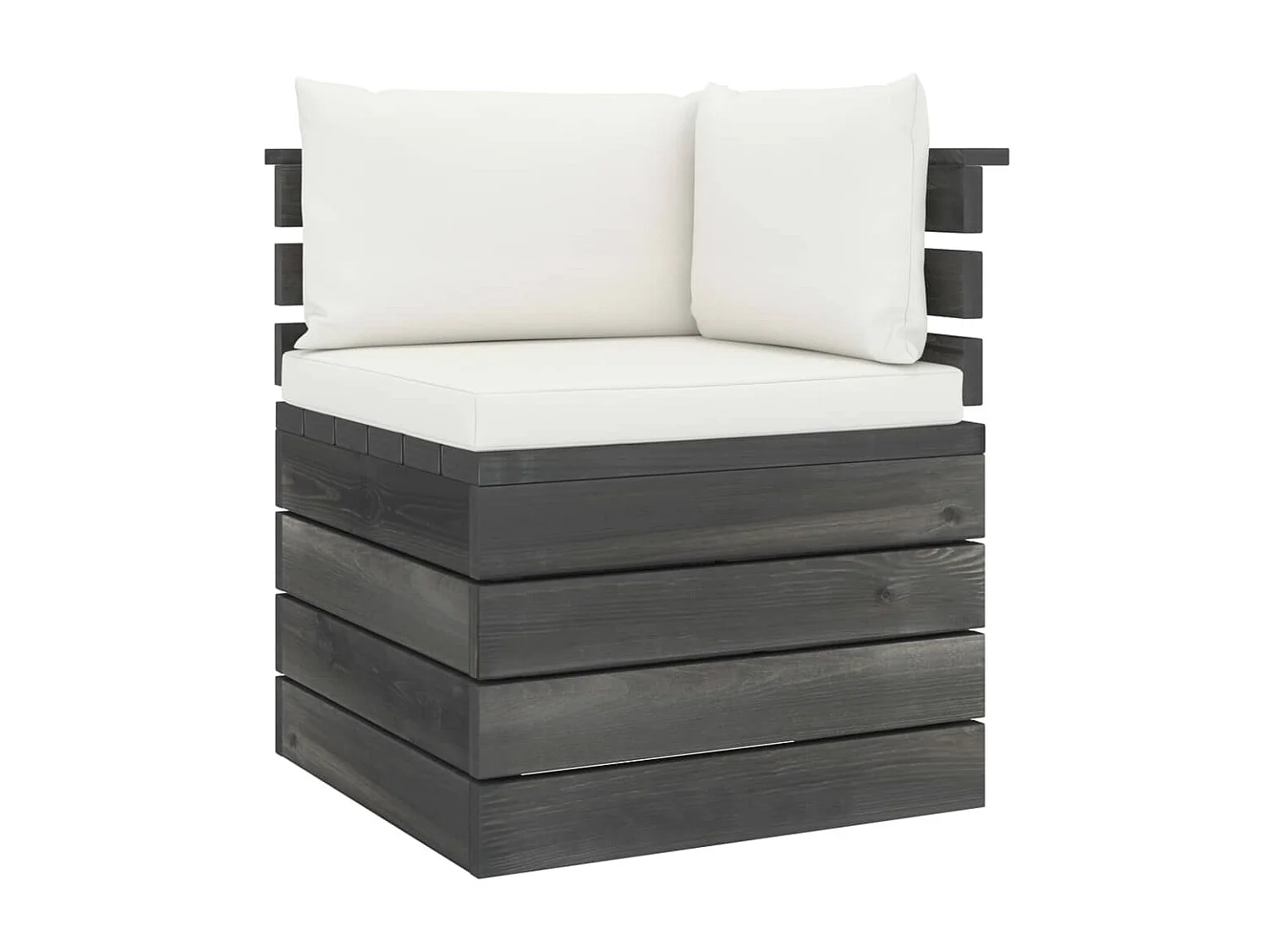 7-delige Loungeset met kussens pallet massief grenenhout