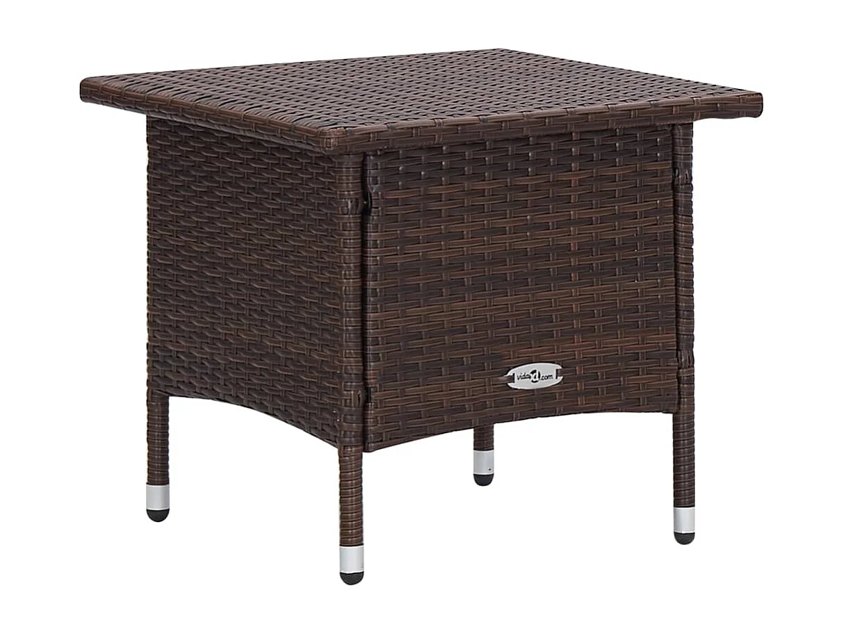 Salon de jardin 2 pcs avec coussins Résine tressée Marron