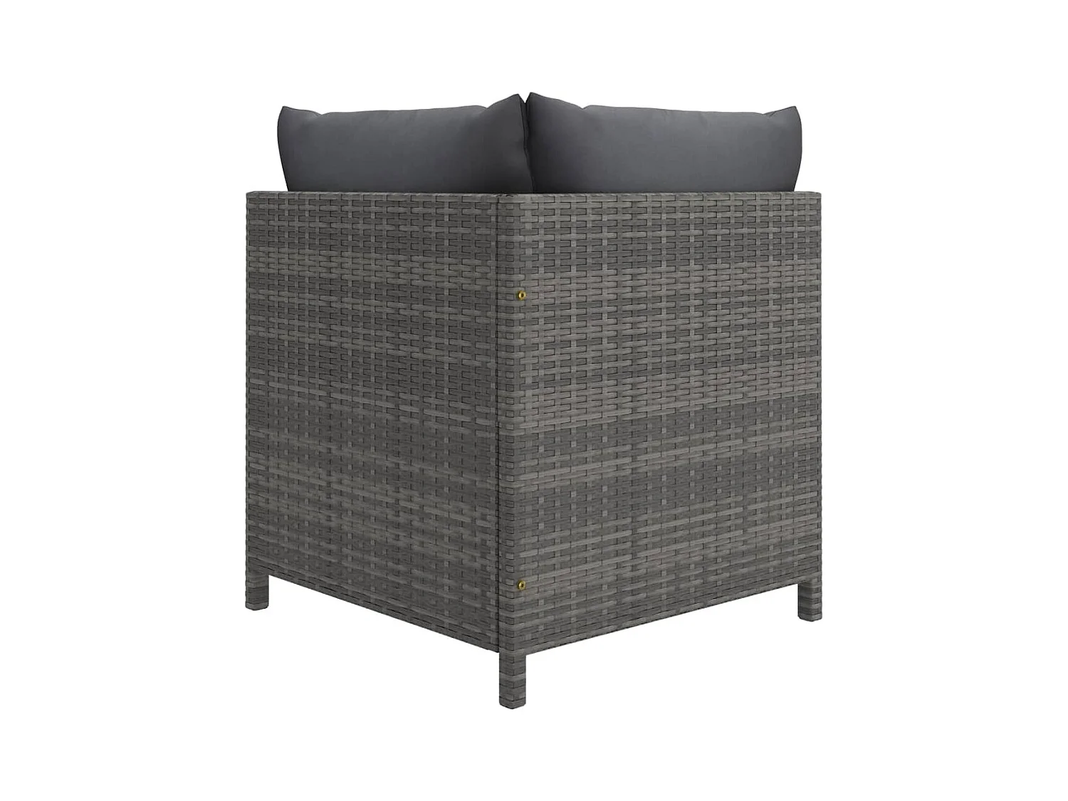 12-delige Loungeset met kussens poly rattan grijs