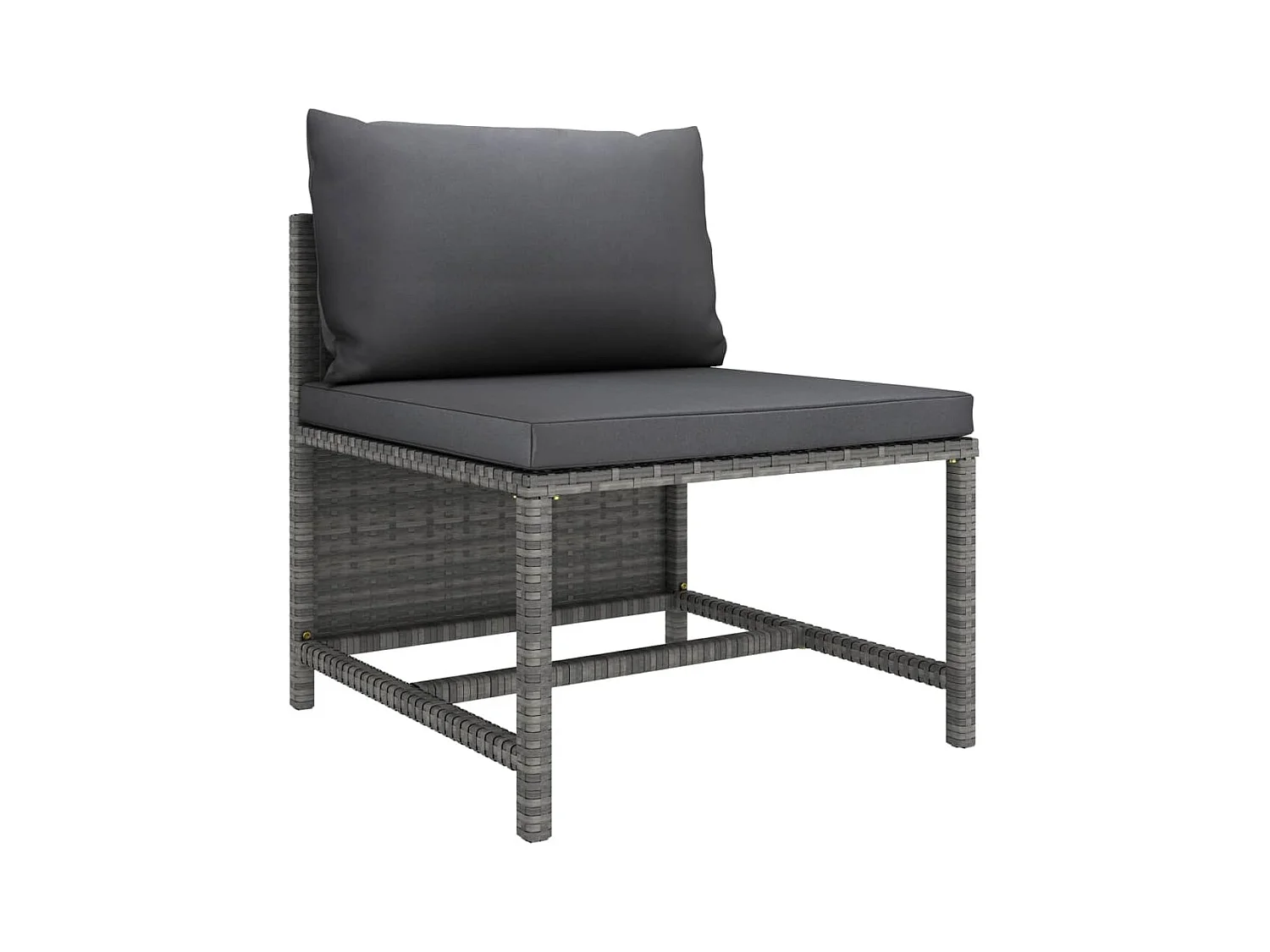 12-delige Loungeset met kussens poly rattan grijs