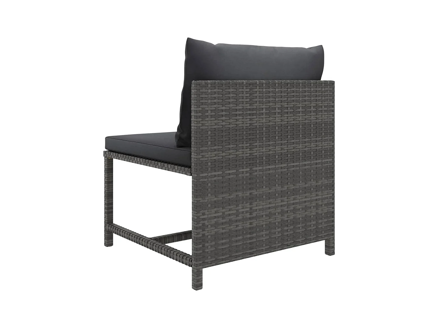 12-delige Loungeset met kussens poly rattan grijs