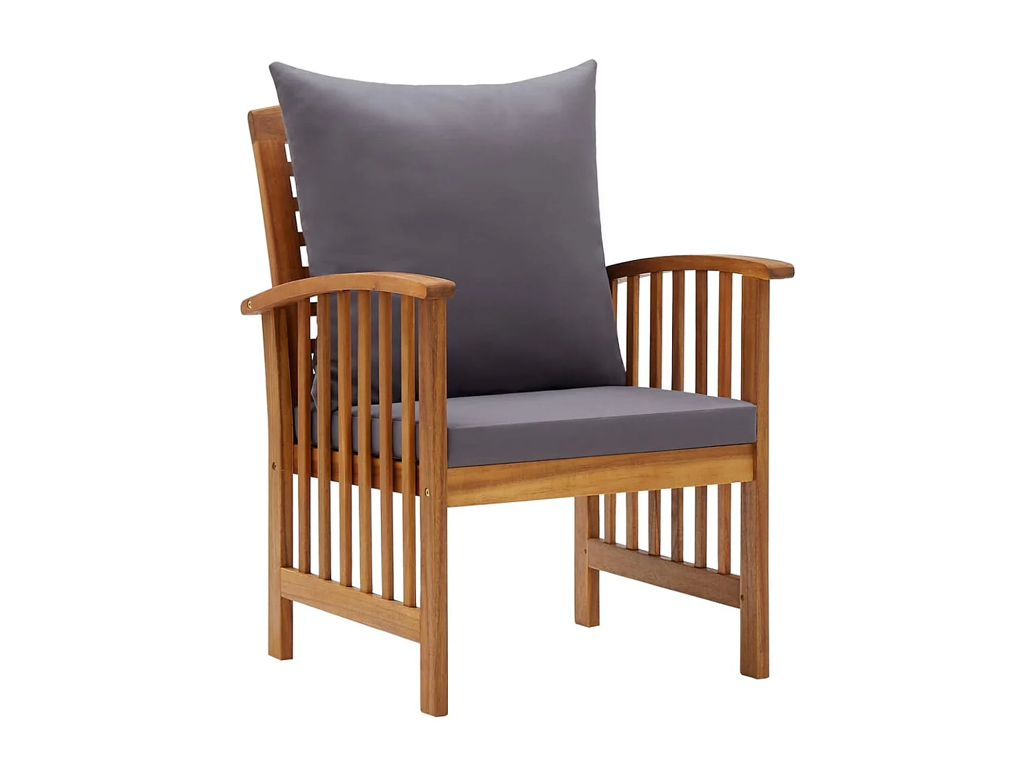 Salon de jardin 5 pcs avec coussins Bois d'acacia solide