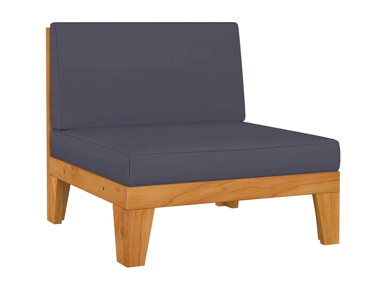 Salon de jardin 6 pcs avec coussins Bois d'acacia solide