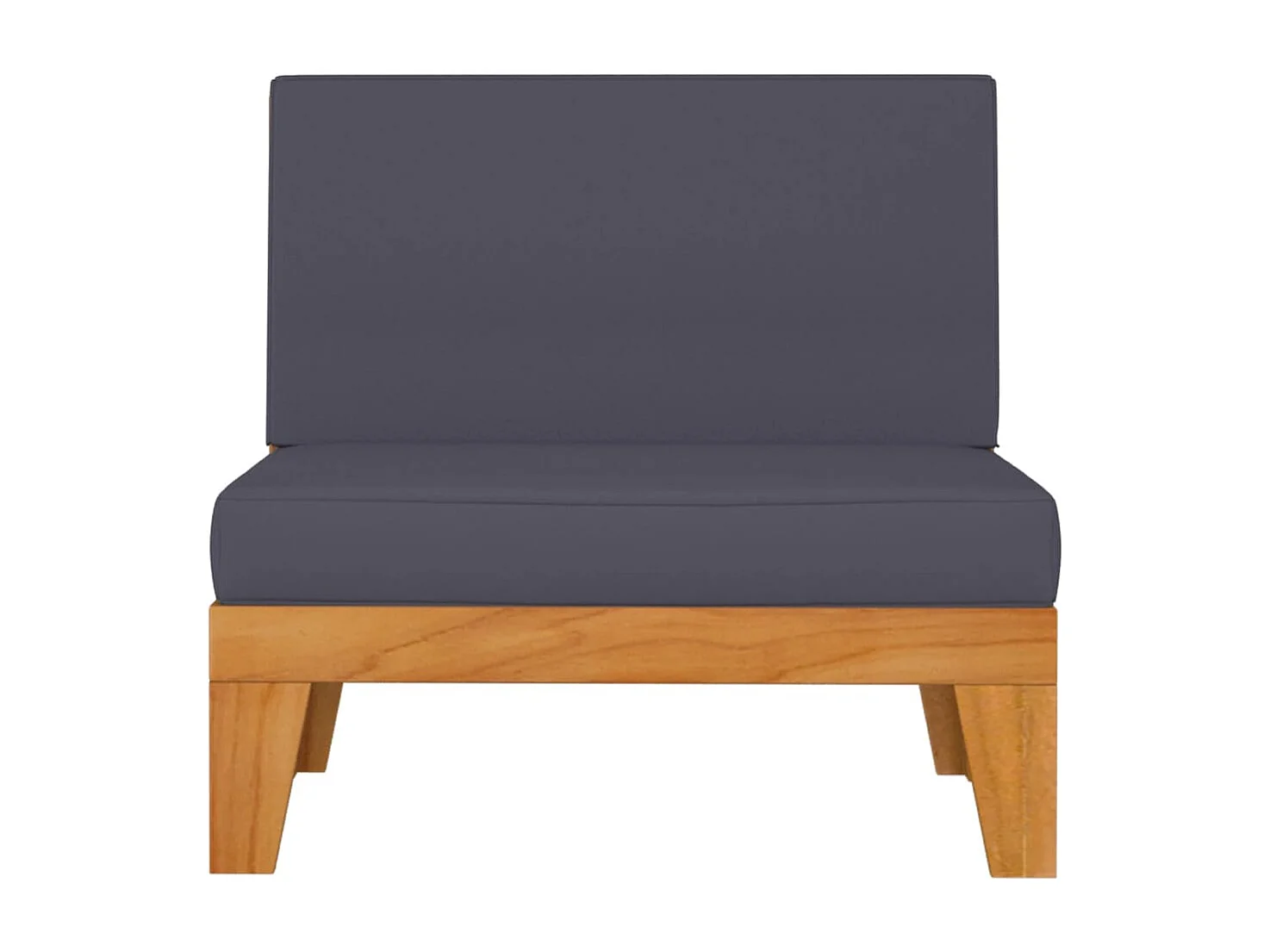 Salon de jardin 6 pcs avec coussins Bois d'acacia solide