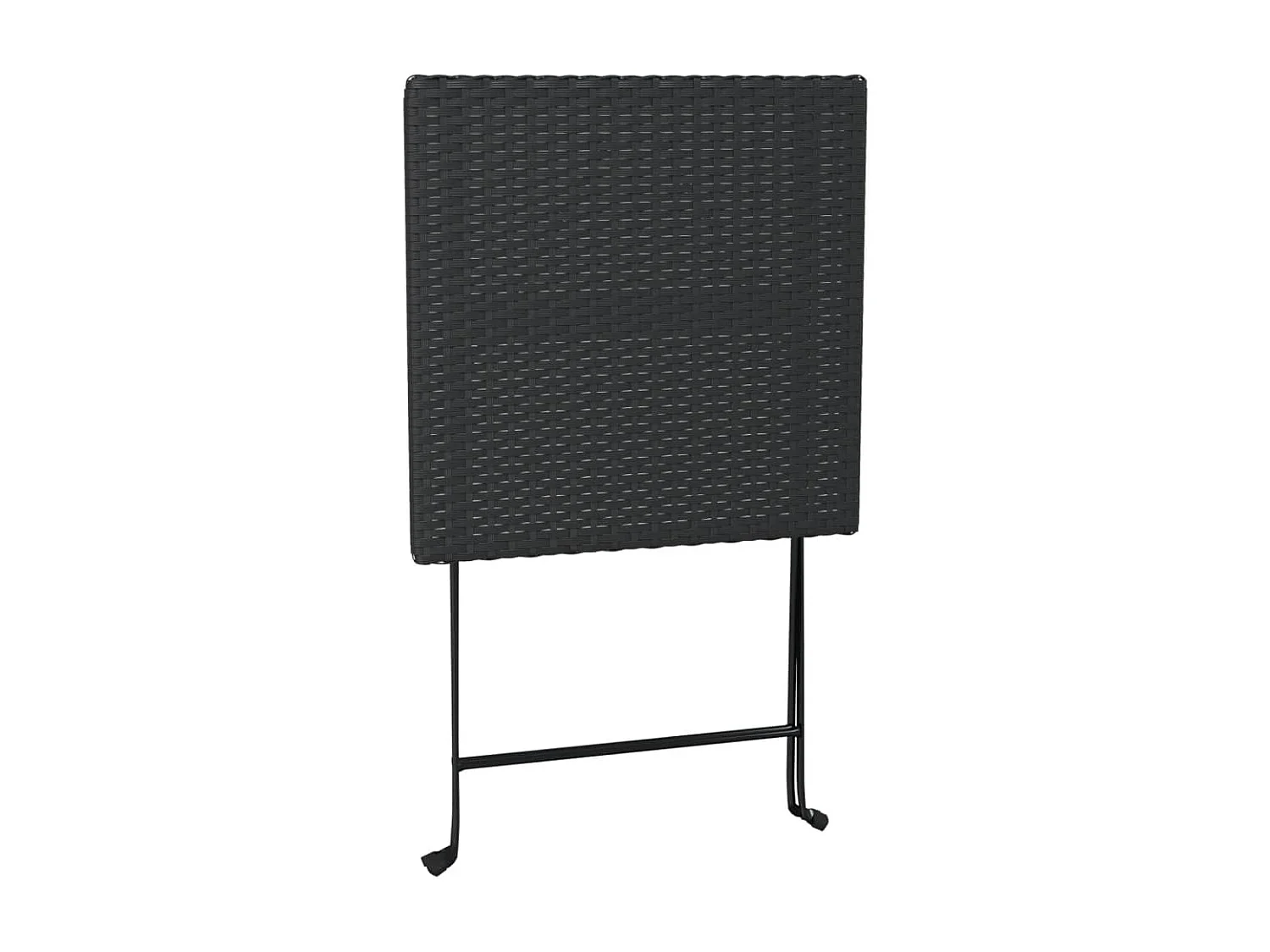 3-tlg. Bistro-Set Klappbar Schwarz Poly Rattan