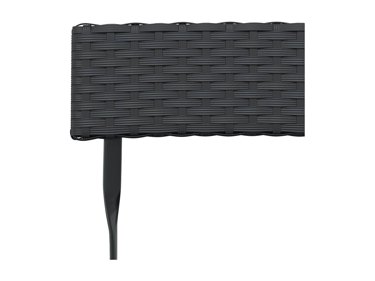 3-tlg. Bistro-Set Klappbar Schwarz Poly Rattan